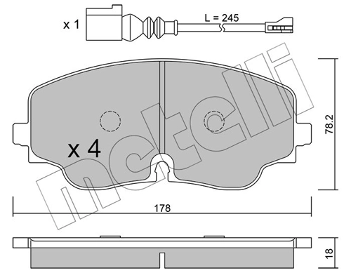 Brake Pad Set, disc brake 22-1316-0