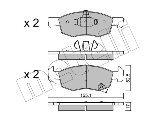 Brake Pad Set, disc brake 22-1034-0