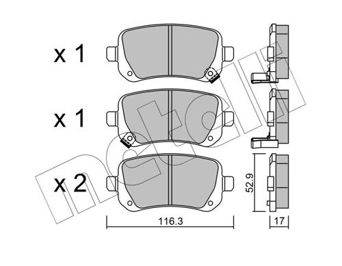 Brake Pad Set, disc brake 22-0864-0