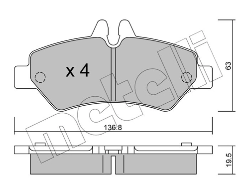 Brake Pad Set, disc brake 22-0672-0