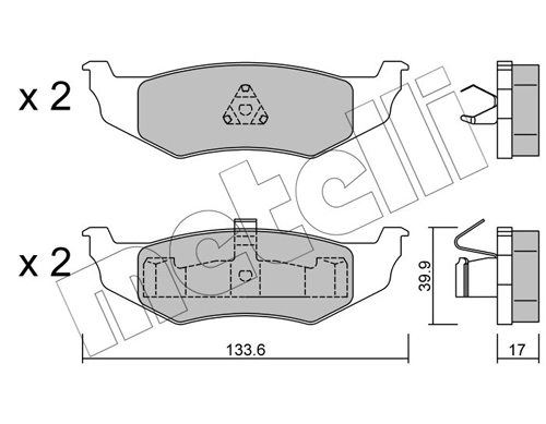 Brake Pad Set, disc brake 22-0522-0