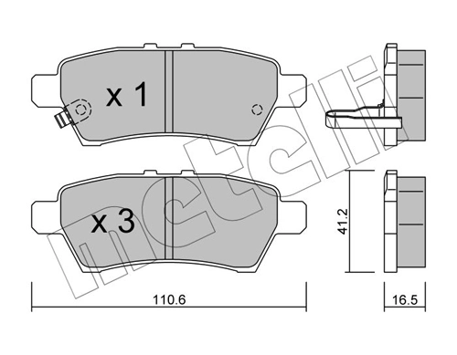 Brake Pad Set, disc brake 22-0744-0