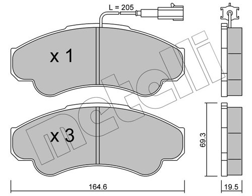 Brake Pad Set, disc brake 22-0326-0
