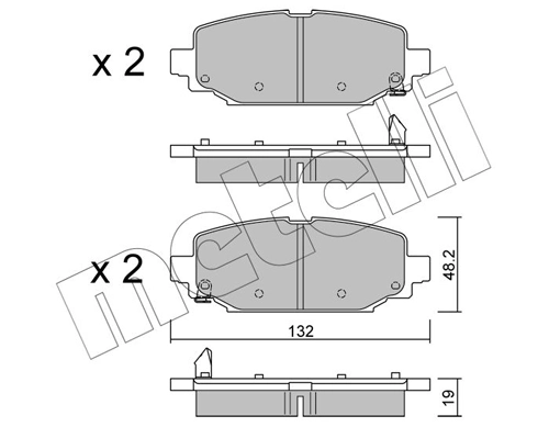 Brake Pad Set, disc brake 22-1210-0