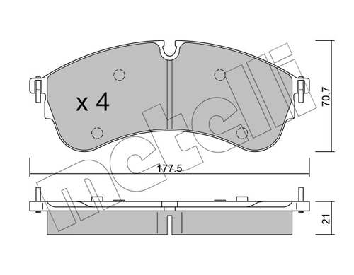 Brake Pad Set, disc brake 22-1174-0