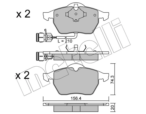 Brake Pad Set, disc brake 22-0181-0