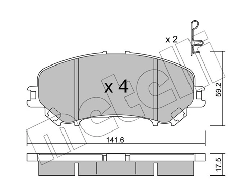 Brake Pad Set, disc brake 22-1010-1