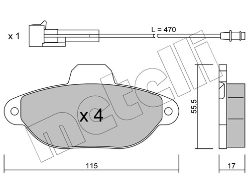 Brake Pad Set, disc brake 22-0159-0
