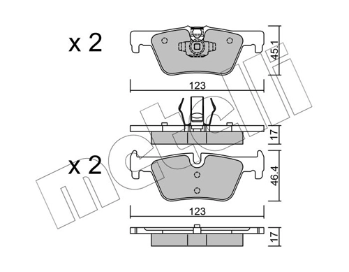 Brake Pad Set, disc brake 22-0962-0