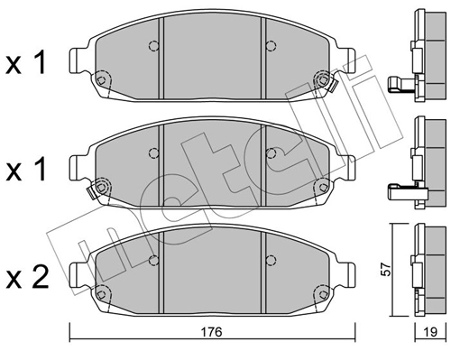 Brake Pad Set, disc brake 22-0719-0