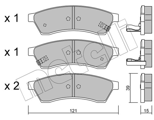 Brake Pad Set, disc brake 22-0510-1