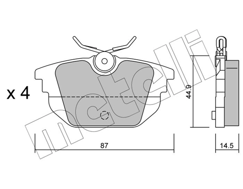 Brake Pad Set, disc brake 22-0299-0