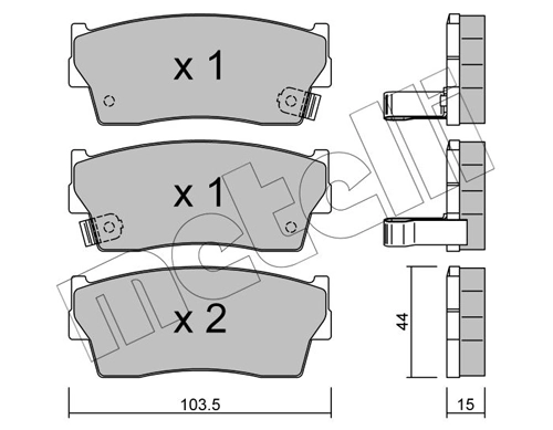 Brake Pad Set, disc brake 22-0116-0