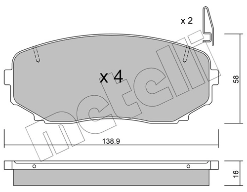 Brake Pad Set, disc brake 22-0872-1