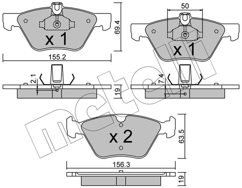 Brake Pad Set, disc brake 22-0252-1