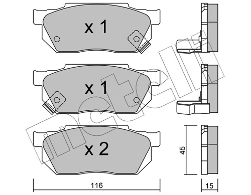 Brake Pad Set, disc brake 22-0247-1