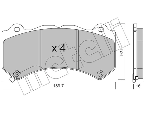 Brake Pad Set, disc brake 22-1182-0