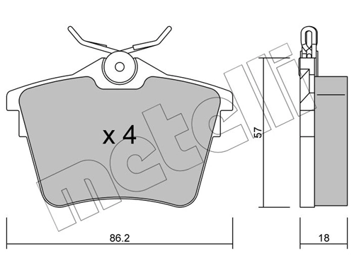 Brake Pad Set, disc brake 22-0602-0