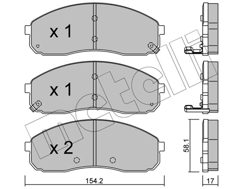 Brake Pad Set, disc brake 22-0631-0