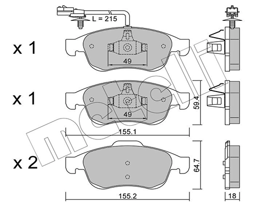 Brake Pad Set, disc brake 22-0817-3