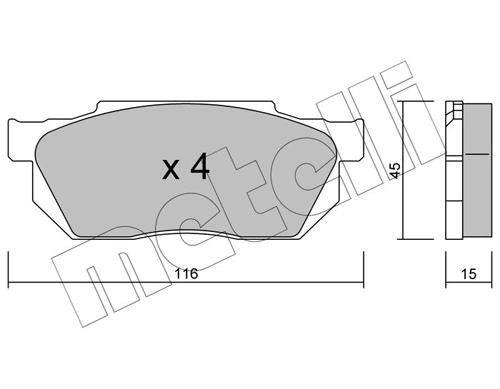 Brake Pad Set, disc brake 22-0247-0
