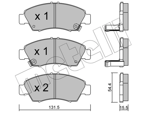Brake Pad Set, disc brake 22-0138-0