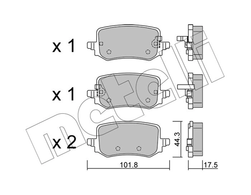 Brake Pad Set, disc brake 22-1301-0