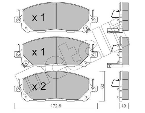 Brake Pad Set, disc brake 22-1398-0