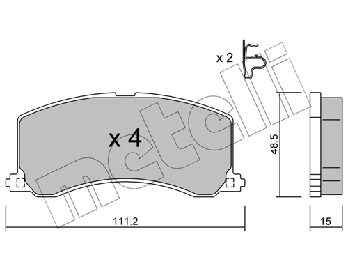 Brake Pad Set, disc brake 22-0248-0