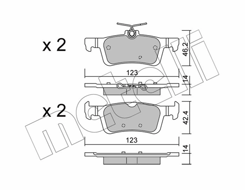 Brake Pad Set, disc brake 22-0986-1