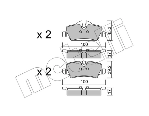 Brake Pad Set, disc brake 22-1014-0