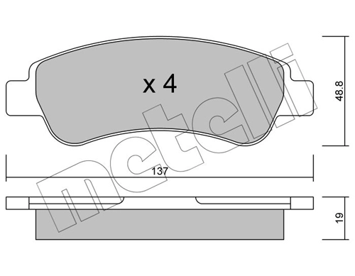Brake Pad Set, disc brake 22-0710-0