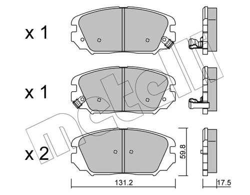 Brake Pad Set, disc brake 22-0885-0