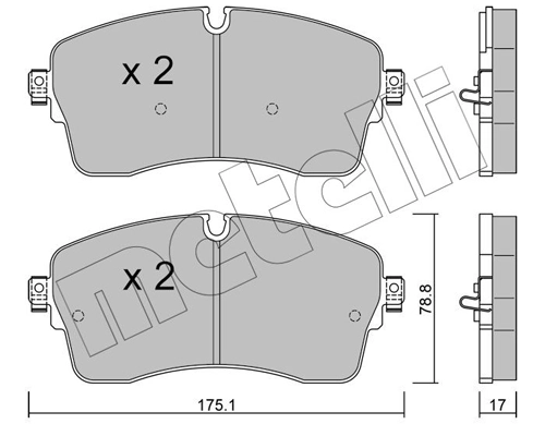 Brake Pad Set, disc brake 22-1250-0