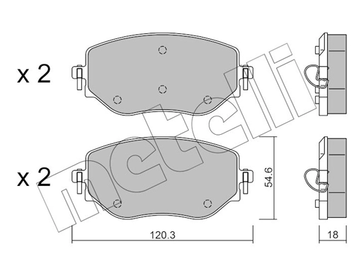 Brake Pad Set, disc brake 22-1225-0