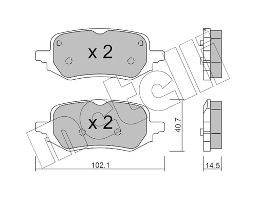 Brake Pad Set, disc brake 22-1248-0