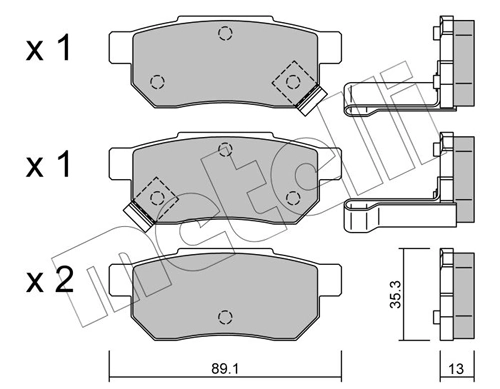 Brake Pad Set, disc brake 22-0170-1