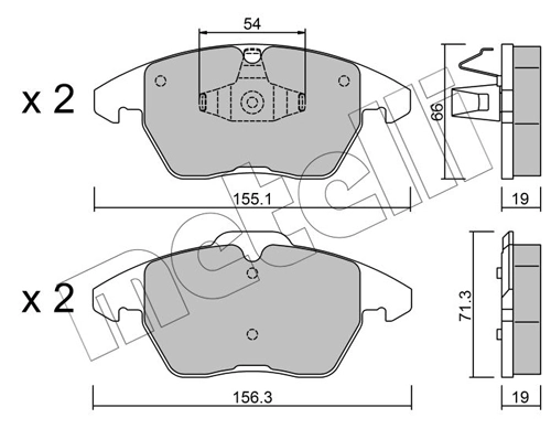 Brake Pad Set, disc brake 22-0548-1
