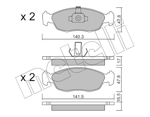 Brake Pad Set, disc brake 22-0156-1