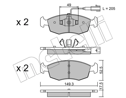 Brake Pad Set, disc brake 22-0274-4