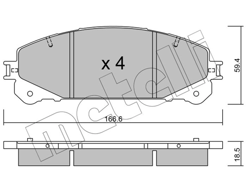 Brake Pad Set, disc brake 22-0938-1