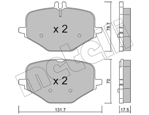 Brake Pad Set, disc brake 22-1309-0