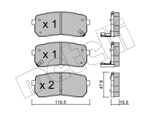 Brake Pad Set, disc brake 22-0786-0