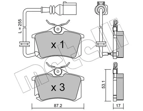 Brake Pad Set, disc brake 22-0100-4