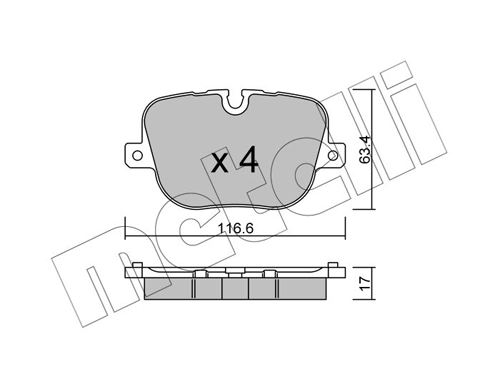 Brake Pad Set, disc brake 22-0837-0