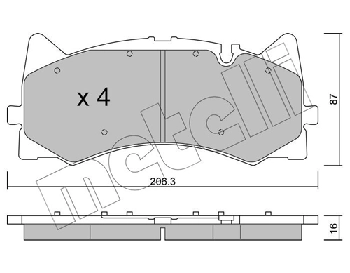 Brake Pad Set, disc brake 22-1271-0