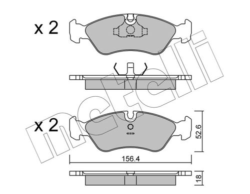 Brake Pad Set, disc brake 22-0117-0