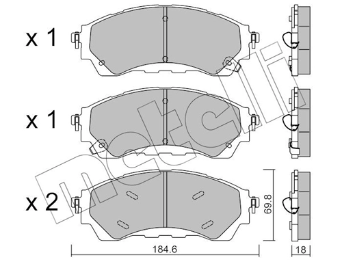 Brake Pad Set, disc brake 22-1343-1