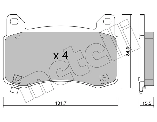 Brake Pad Set, disc brake 22-1333-0