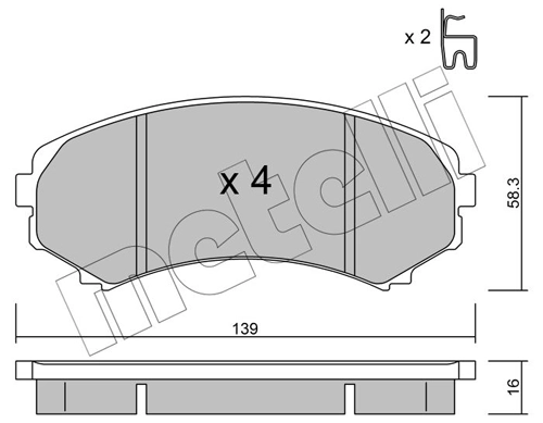 Brake Pad Set, disc brake 22-0399-0